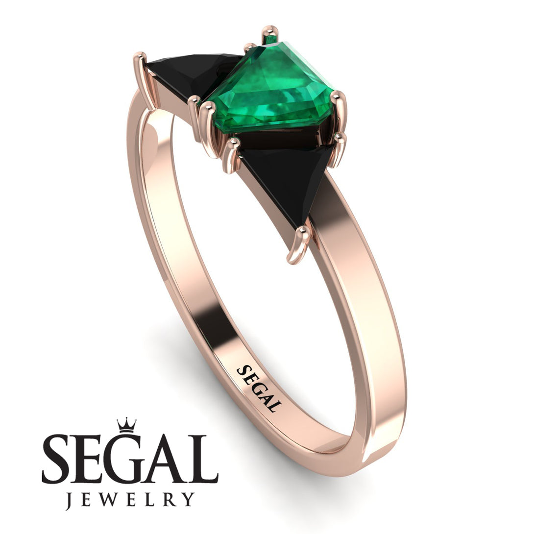Triangle Emerald Engagement Ring - Molly No. 35