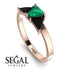 Triangle Emerald Engagement Ring - Molly No. 35