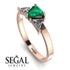 Triangle Emerald Engagement Ring - Molly No. 5