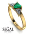 Triangle Emerald Engagement Ring - Molly No. 4