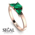 Triangle Emerald Engagement Ring - Molly No. 20