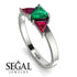 Triangle Emerald Engagement Ring - Molly No. 51