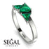 Triangle Emerald Engagement Ring - Molly No. 21