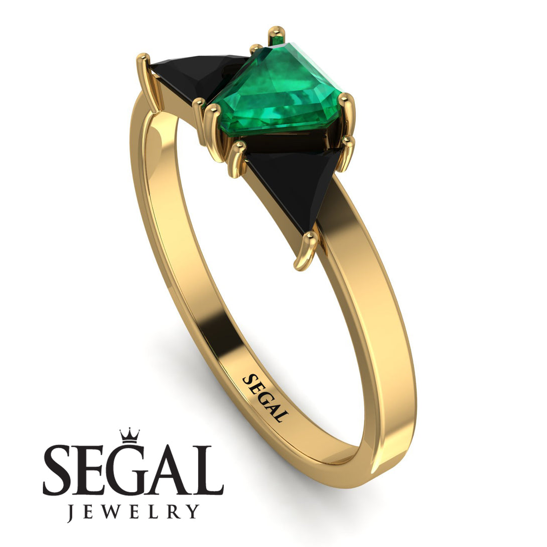 Triangle Emerald Engagement Ring - Molly No. 34