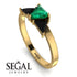 Triangle Emerald Engagement Ring - Molly No. 34