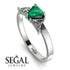 Triangle Emerald Engagement Ring - Molly No. 6
