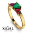 Triangle Emerald Engagement Ring - Molly No. 49