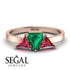 Triangle Emerald Engagement Ring - Molly No. 50