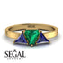 Triangle Emerald Engagement Ring - Molly No. 64