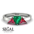 Triangle Emerald Engagement Ring - Molly No. 51