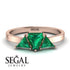 Triangle Emerald Engagement Ring - Molly No. 20