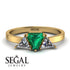 Triangle Emerald Engagement Ring - Molly No. 4