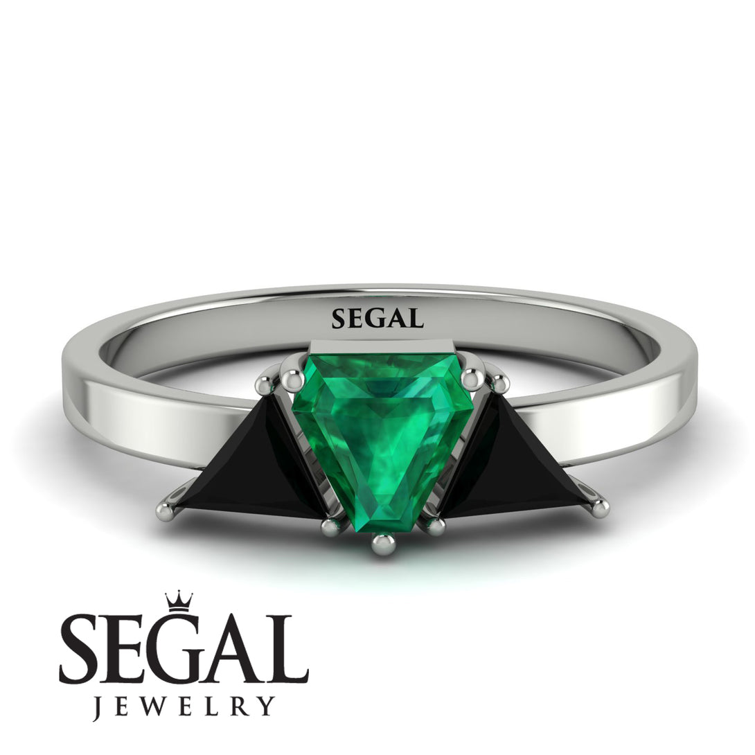 Triangle Emerald Engagement Ring - Molly No. 36