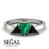 Triangle Emerald Engagement Ring - Molly No. 36
