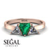 Triangle Emerald Engagement Ring - Molly No. 5