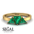 Triangle Emerald Engagement Ring - Molly No. 19