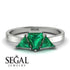 Triangle Emerald Engagement Ring - Molly No. 21