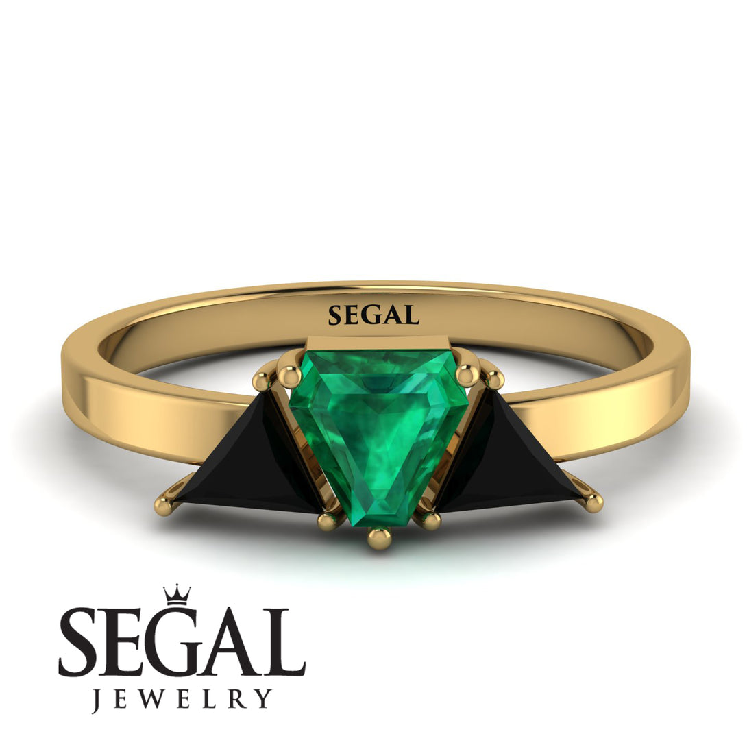 Triangle Emerald Engagement Ring - Molly No. 34