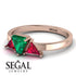 Triangle Emerald Engagement Ring - Molly No. 50