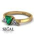 Triangle Emerald Engagement Ring - Molly No. 4