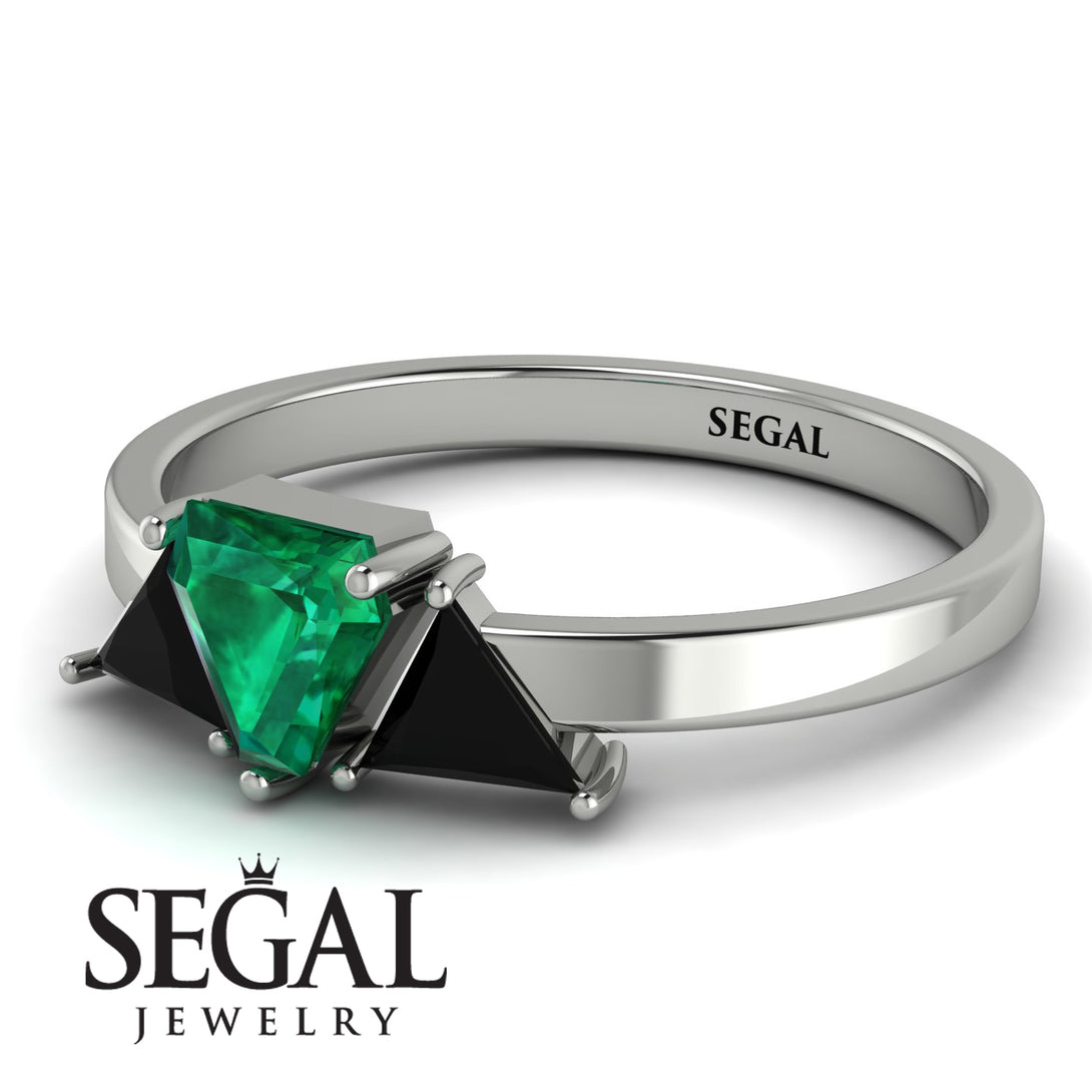 Triangle Emerald Engagement Ring - Molly No. 36