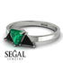 Triangle Emerald Engagement Ring - Molly No. 36