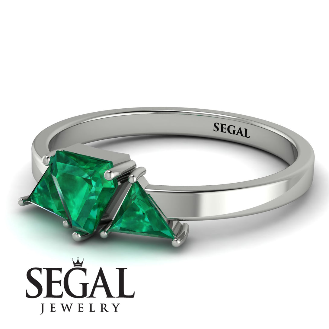 Triangle Emerald Engagement Ring - Molly No. 21