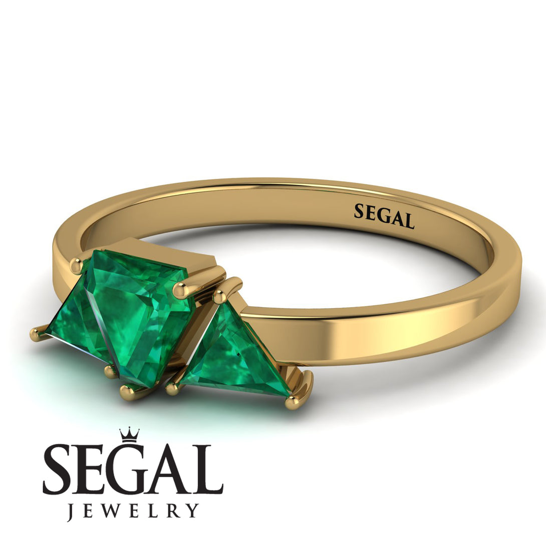 Triangle Emerald Engagement Ring - Molly No. 19
