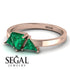 Triangle Emerald Engagement Ring - Molly No. 20