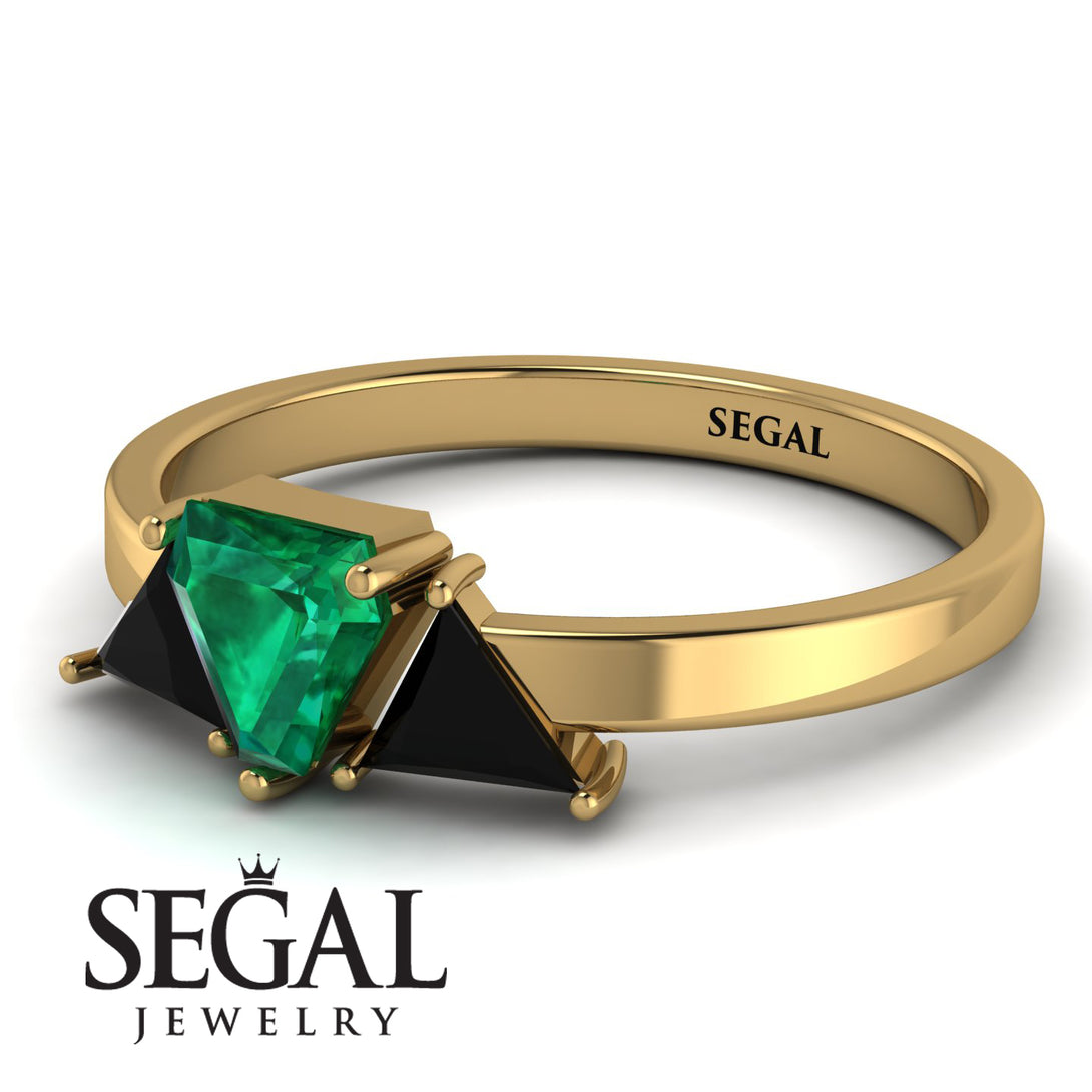 Triangle Emerald Engagement Ring - Molly No. 34