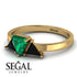 Triangle Emerald Engagement Ring - Molly No. 34
