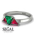 Triangle Emerald Engagement Ring - Molly No. 51