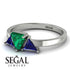 Triangle Emerald Engagement Ring - Molly No. 66