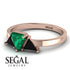 Triangle Emerald Engagement Ring - Molly No. 35