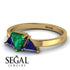 Triangle Emerald Engagement Ring - Molly No. 64
