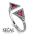Triangle Ruby Open Ring - Nevaeh No. 12