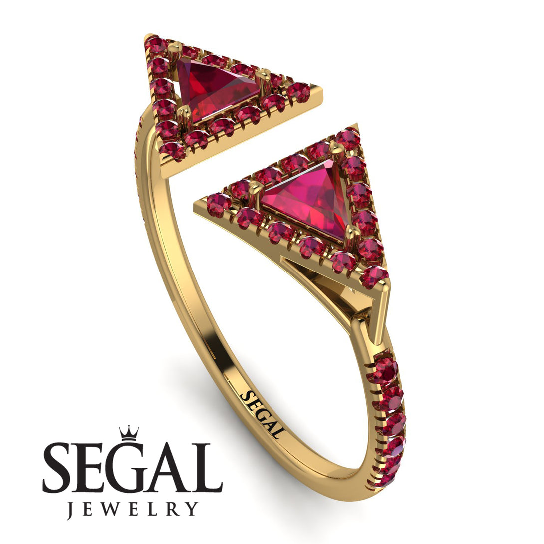 Triangle Ruby Open Ring - Nevaeh No. 55
