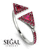 Triangle Ruby Open Ring - Nevaeh No. 57