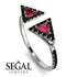 Triangle Ruby Open Ring - Nevaeh No. 42