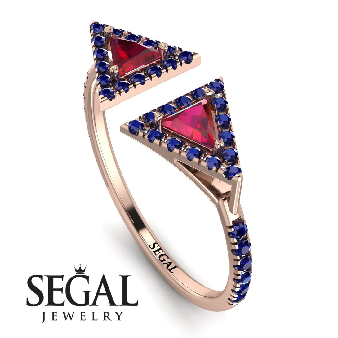 Triangle Ruby Open Ring - Nevaeh No. 71