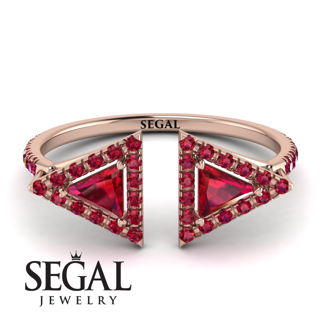 Triangle Ruby Open Ring - Nevaeh No. 56