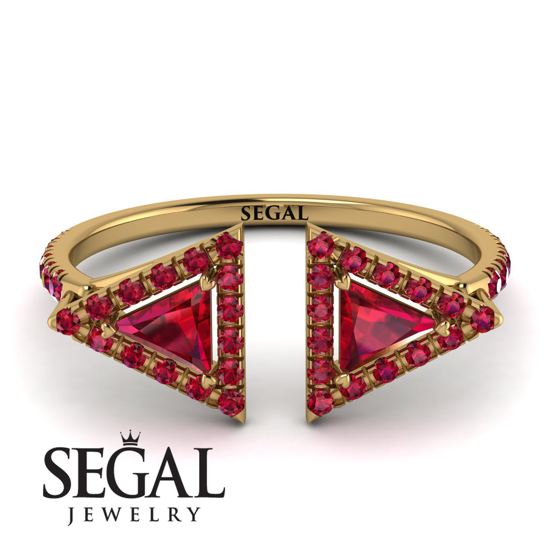 Triangle Ruby Open Ring - Nevaeh No. 55