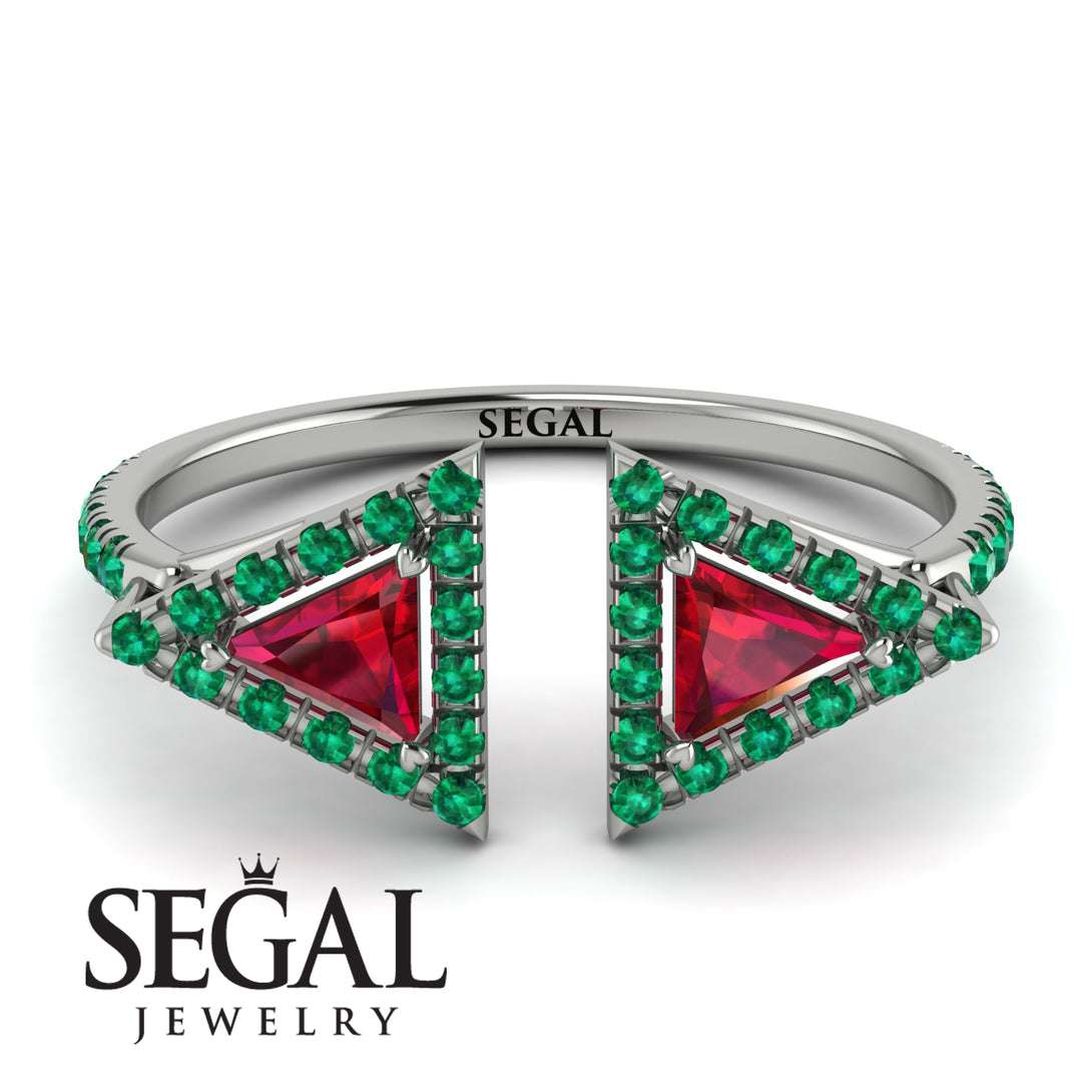 Triangle Ruby Open Ring - Nevaeh No. 27