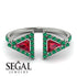 Triangle Ruby Open Ring - Nevaeh No. 27