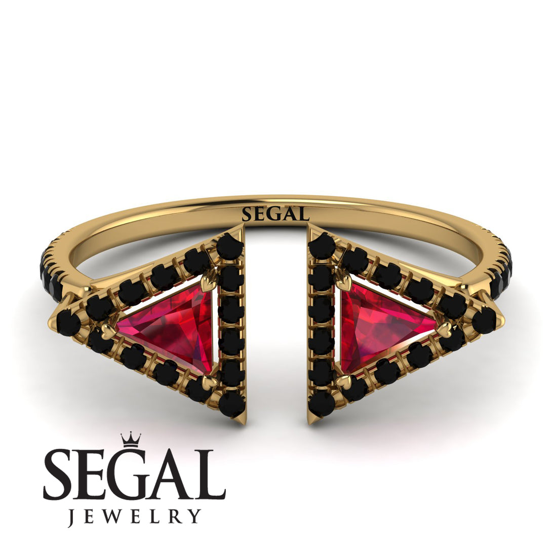 Triangle Ruby Open Ring - Nevaeh No. 40