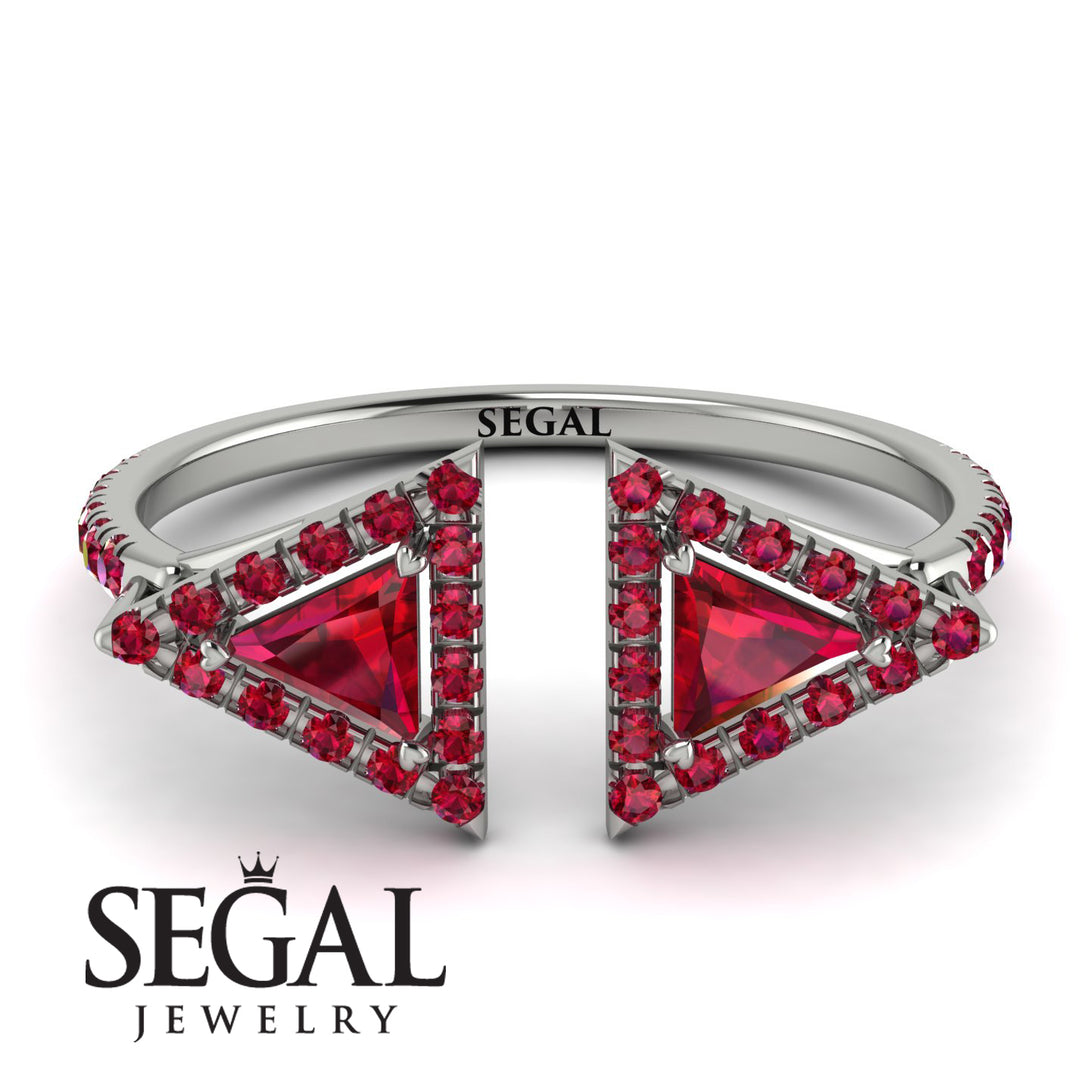 Triangle Ruby Open Ring - Nevaeh No. 57
