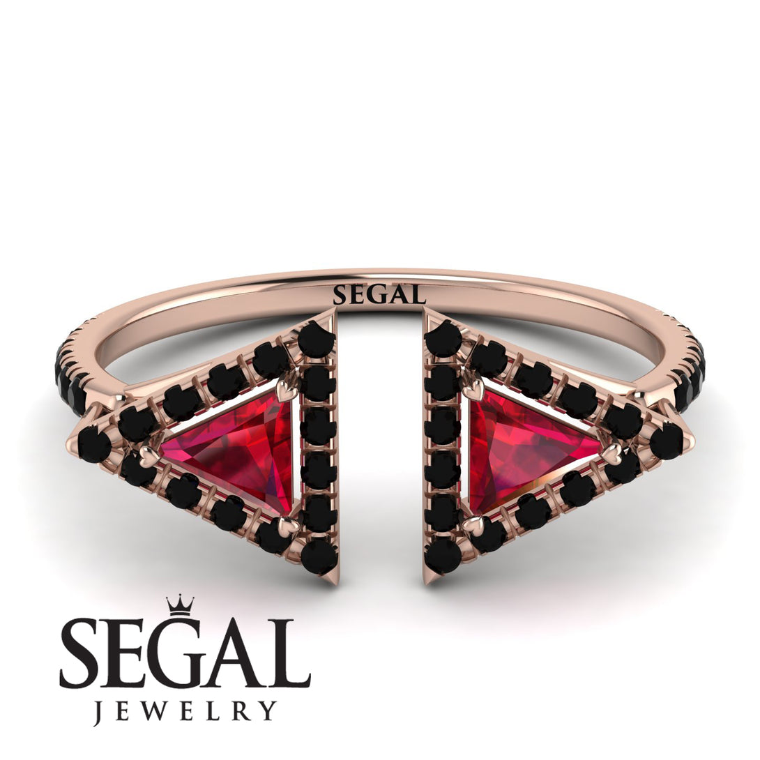 Triangle Ruby Open Ring - Nevaeh No. 41