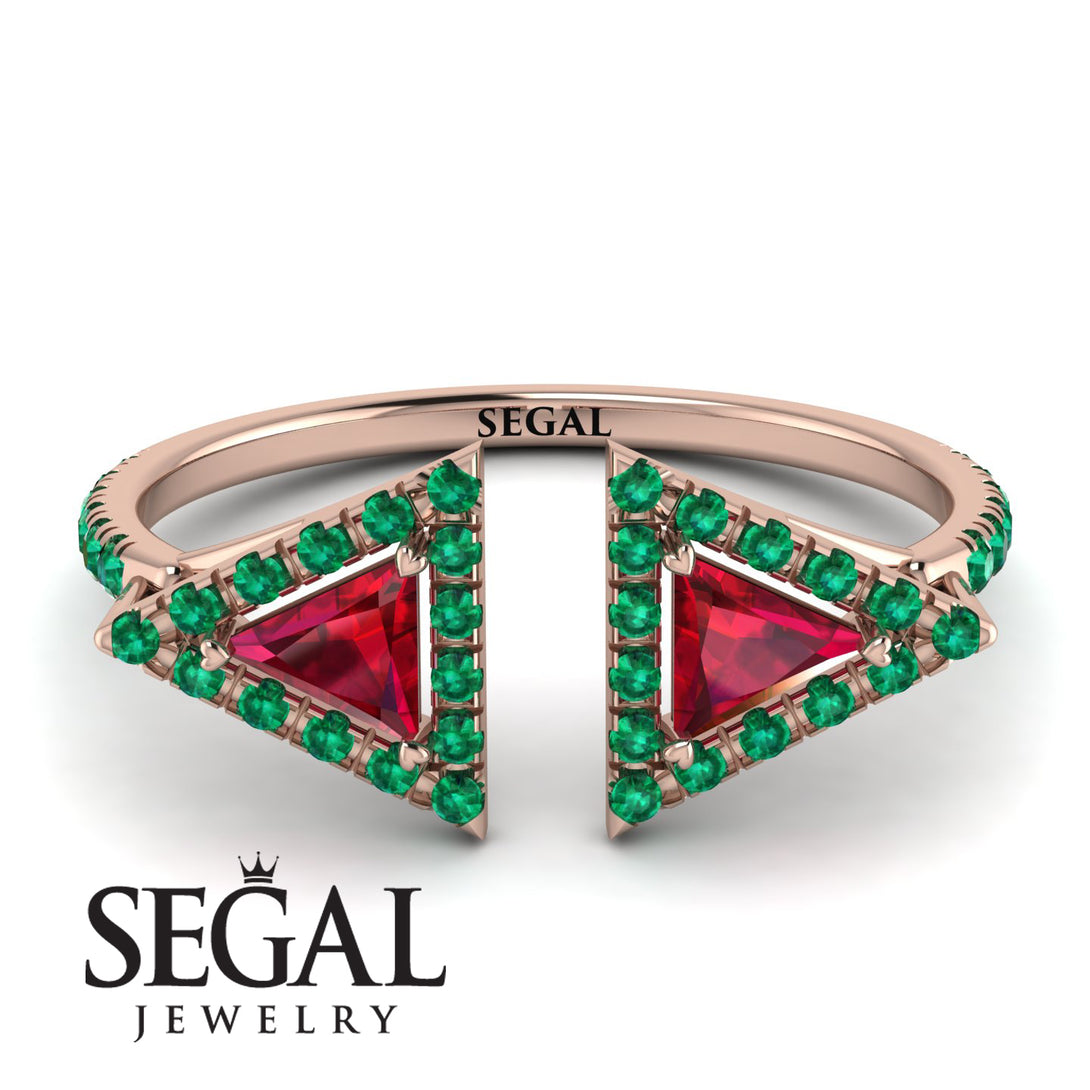 Triangle Ruby Open Ring - Nevaeh No. 26