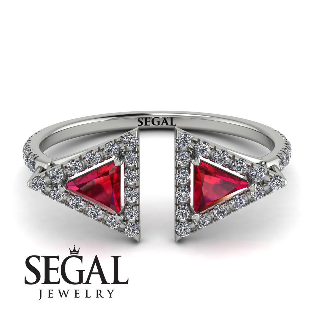 Triangle Ruby Open Ring - Nevaeh No. 12