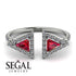 Triangle Ruby Open Ring - Nevaeh No. 12